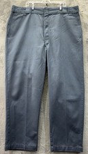 Dickies Work Pants Mens 42x30 Gray Twill Straight Leg USA Made 80’s