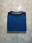 Pull Tommy Hilfiger, Col Rond Crewneck, Sweat Coton, Logo brodé, bleu #MPTM2