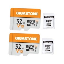 32GB Micro SD Card 2-Pack, V10 Video Recording, 32GB Full HD 2-Pack