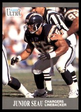 Junior Seau 1991 Ultra #129 Chargers NFL READ FREE SHIPPING AutographDen