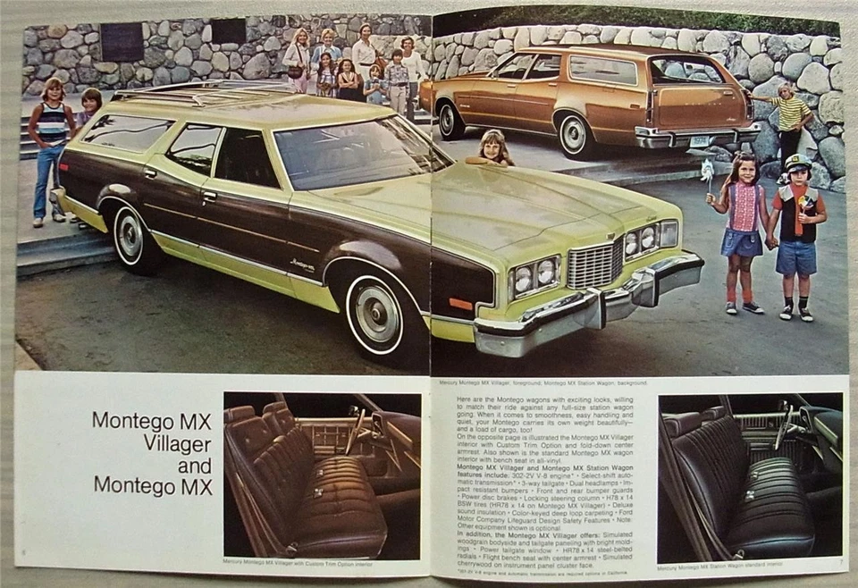 MERCURY STATION WAGONS 1974 USA Sales Brochure #M-74-2 MARQUIS Monterey MONTEGO - Image 4 of 4