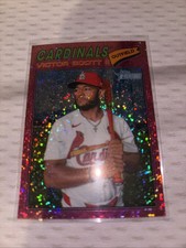 Victor Scott II 2026 Topps Heritage Chrome Pink Sparkle #318 - Cardinals