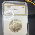 1950-D Franklin Half Dollar 50C Silver Business Strike MS64 Full Bell Lines
