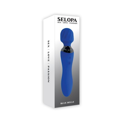 Selopa Blue Belle Rechargeable Dual-Ended Wand Vibrator Silicone Blue | eBay