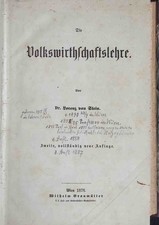 Die Volkswirtschaftslehre. Stein, Lorenz von: