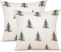 Weihnachten Kissenbezug 50X50 Leinen 2Er Set Deko Sofa Schlafzimmer