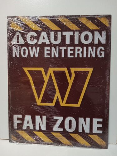 Washington Commanders Fan Zone étain métal panneau homme grotte garage bar 12,5 x 16 pouces - Photo 1 sur 1