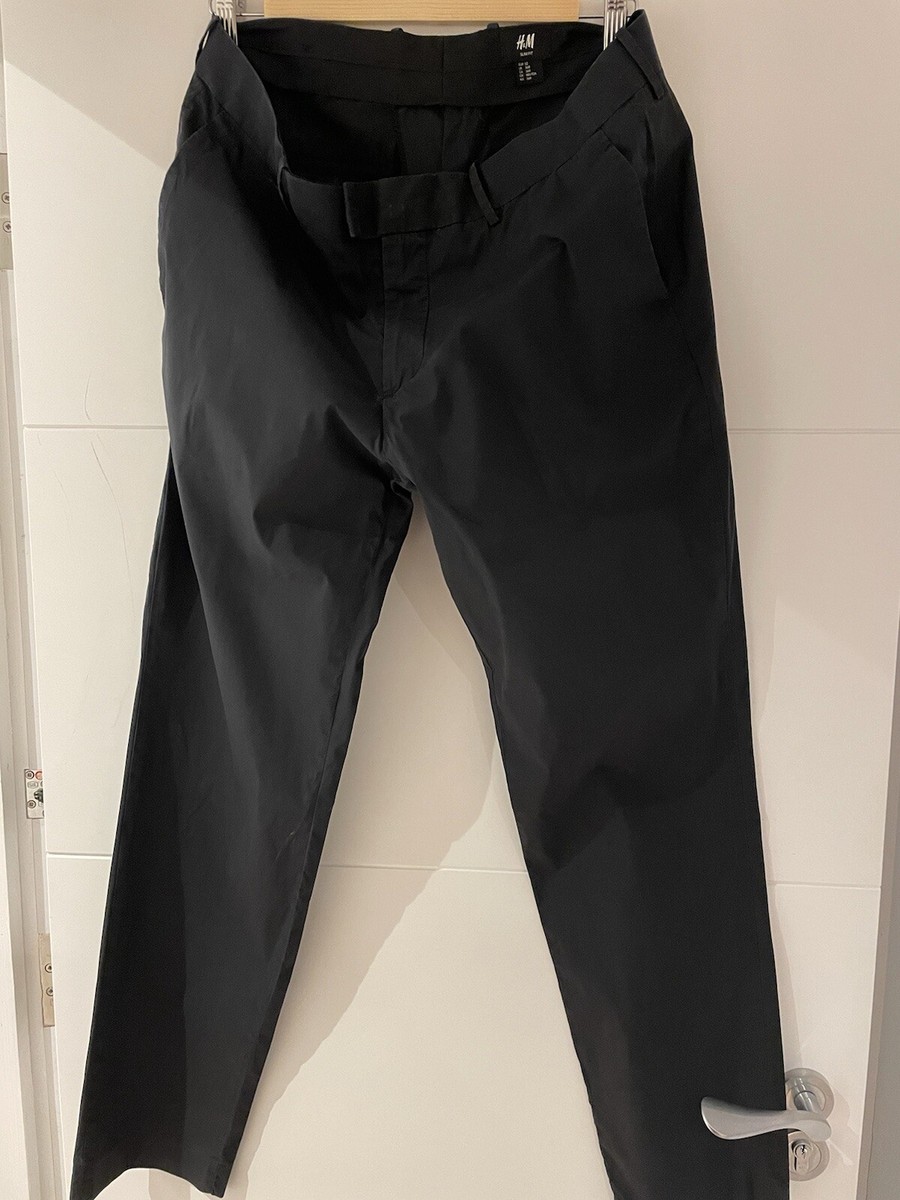 H&M men trousers Slim Fit 36R Lightweight Hiking Trousers Black