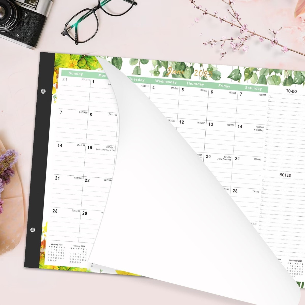 Gannyfer 2025-2026 Desk Calendar - 18 Month Large (14x11) Monthly Planner, July 2025-Dec 2026, With Stickers - View #12