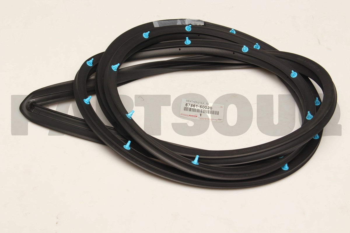 6786160020 Genuine Toyota WEATHERSTRIP, FRONT DOOR, RH 67861