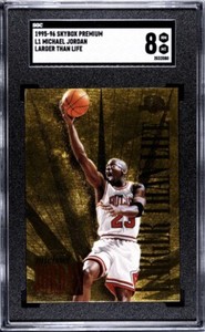 1995 Skybox Premium Larger Than Life Michael Jordan # L1 SGC 8🔥🔥