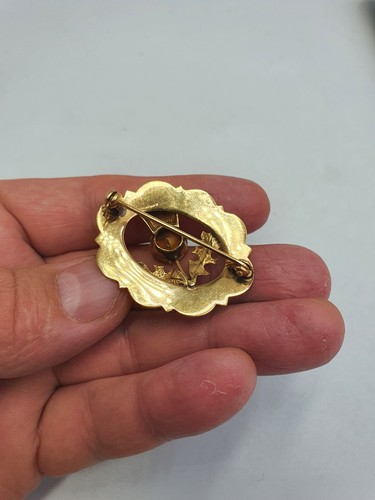Lovely Vintage 2.5M Gold Plated Thistle Brooch - Picture 5 of 8