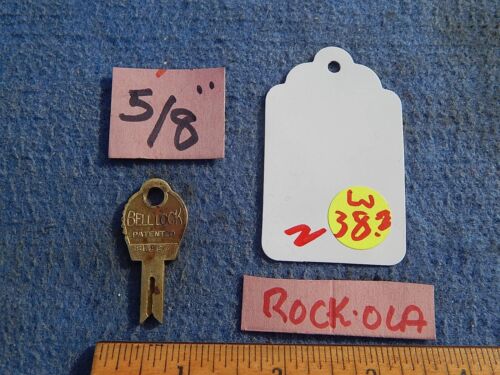 1941-1942 Rock-ola Key for 5/8 inch lock - Bell Lock 38 RO 277 - Picture 1 of 2