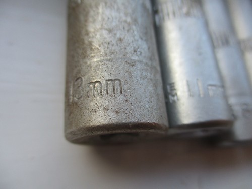 4 Metric Chrome Vanadium Deep Sockets - 1/4" drive - 6 8 11 & 13mm - Picture 2 of 8
