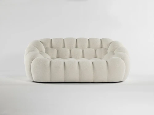 Roche Bobois Bubble 2.5 Seat Sofa Orsetto Ivory *4 Month Delivery Time*