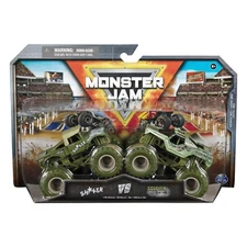 New Spin Master MONSTER JAM Trucks 1/64 Shaker vs Soldier Fortune 2 Pack Set