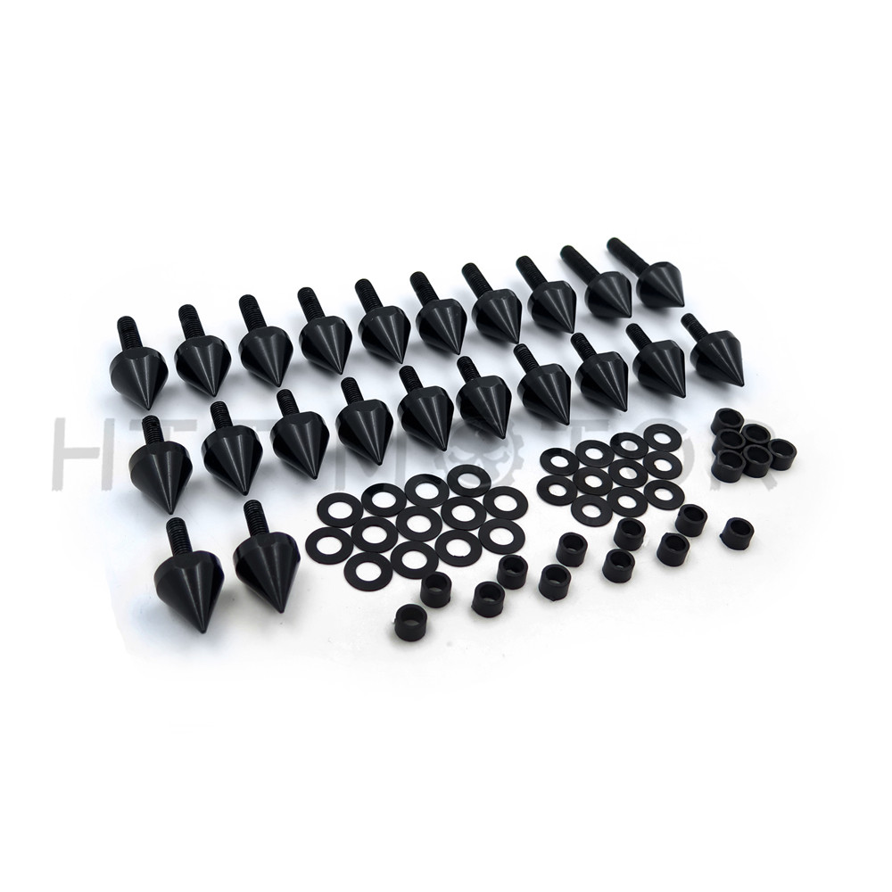 Black Fairing Bolts Kit for Kawasaki Ninja ZX6R 636 ZX6RR 2003