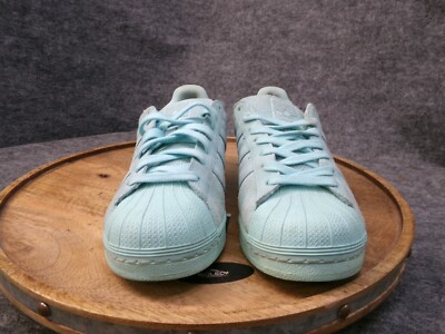 Adidas Men's Superstar Shell Toe Aqua Blue Suede AQ4916 Sneaker Classic  Size 8 | eBay