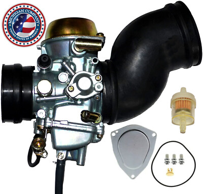 #ad fits 1998 1999 Yamaha Grizzly YFM 600 Carburetor 2 FREE Intake Manifold Boot $124.95