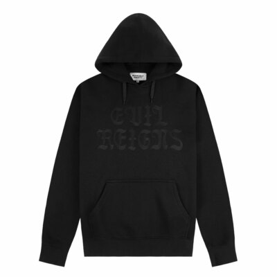 Felpa Doomsday Evil Reigns Embroidered Hoodie Black Maglia con Cappuccio 