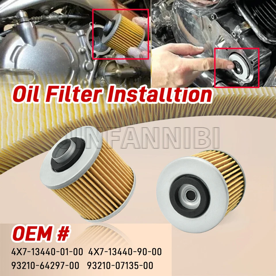 Комплект из 5 масляных фильтров для Yamaha V Star 650 XVS650 Custom Classic Silverado 1998-2016 - Изображение 3 из 4