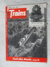 TRAINS MAGAZINE FEBRUARY 1955 P&S LOCAL AT COLWELL KEELER BRANCH STEAM