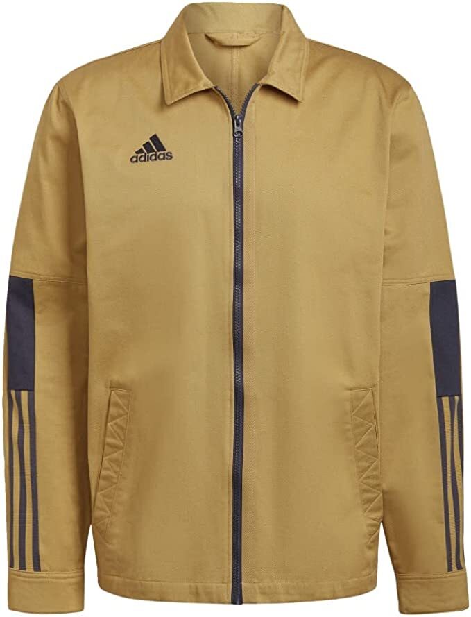 Мужская куртка-майка Adidas Tiro золотисто-бежевого цвета