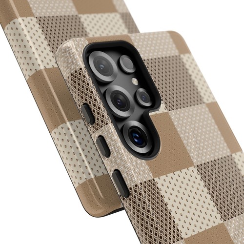 Brown and Tan Checkerboard Phone Case, for iPhone, Samsung Galaxy, Google Pixel - 第 177/241 張圖片