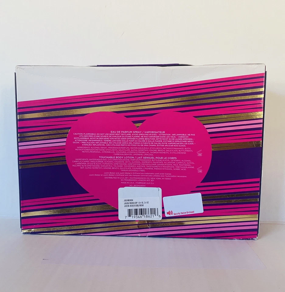 Justin Bieber JUEGO DE REGALO NOVIA EAU DE PERFUME Y LOCIÓN CORPORAL TÁCTIL 3,4 oz Foto 3 de 3
