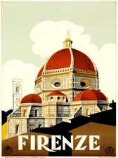 Quality POSTER.Firenze Florence Santa Maria Cathedral Italy.Wall Design art.v677