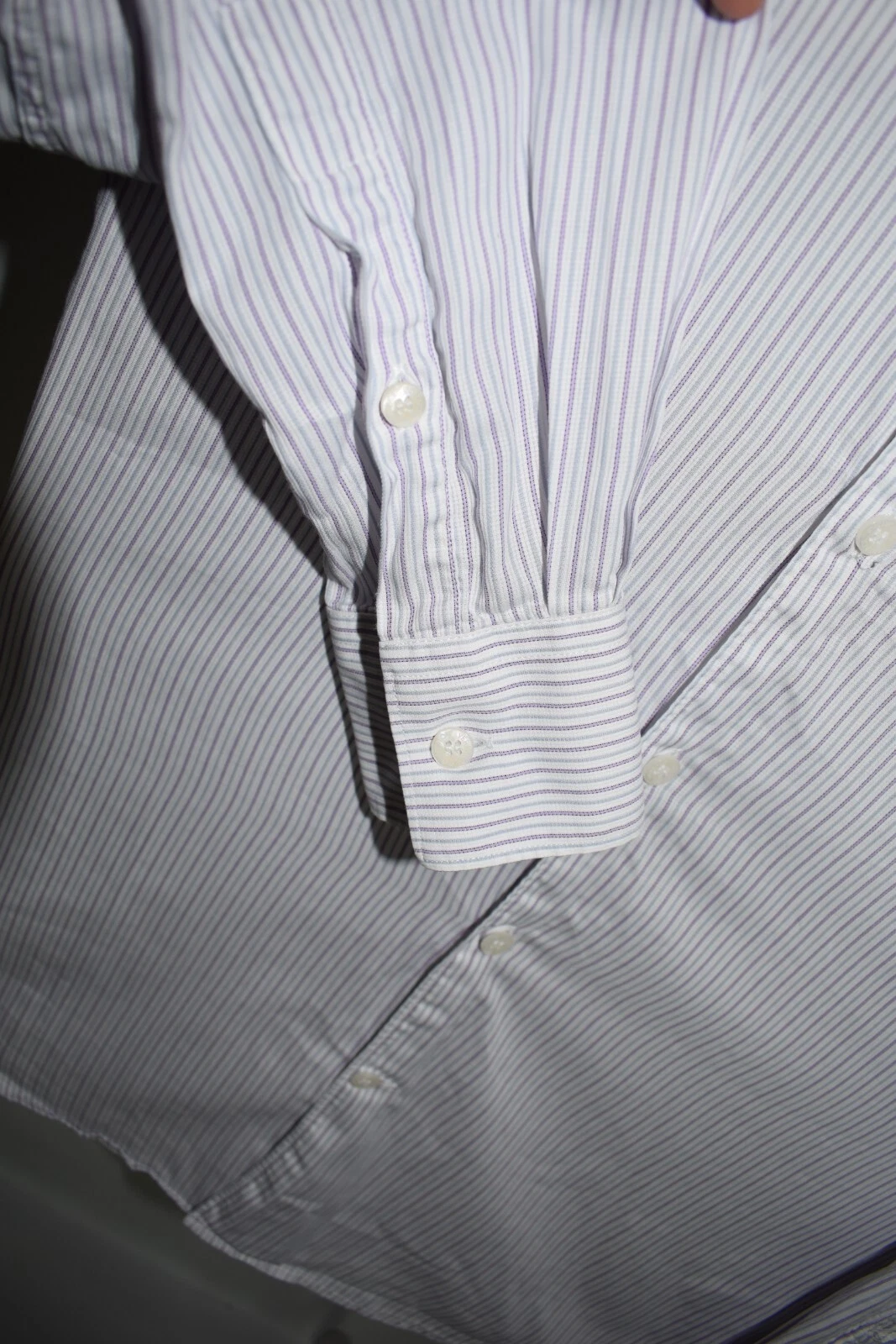 Camicia a righe Versace Collection abito bianco a maniche lunghe uomo 15 1 2