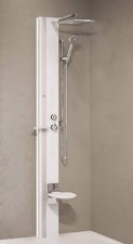 Colonna Doccia Novellini Line 1 Idromassaggio Termostatico Bianco Opaco Silver