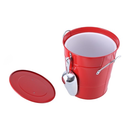 Metal Ice Bucket with Shovel and Lid Drink Coolers Beverage Tub Wine Bucket - Picture 11 of 12