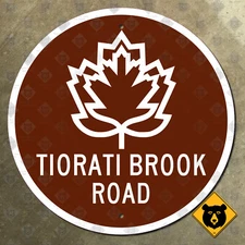 New York Tiorati Brook Road route highway marker sign Harriman State Park 16x16