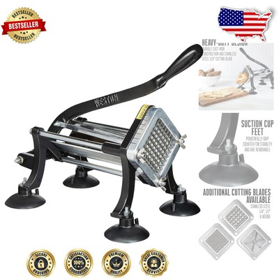 Compact Professional French Fry & Vegetable Cutter - Ideal for Home & Restaurant