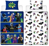 Lego DC Superheroes Single Duvet Cover Reversible Bedding Set Batman Nightwing