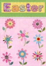 Bright and Sparkling Flowers - Designer Greetings Easter Card