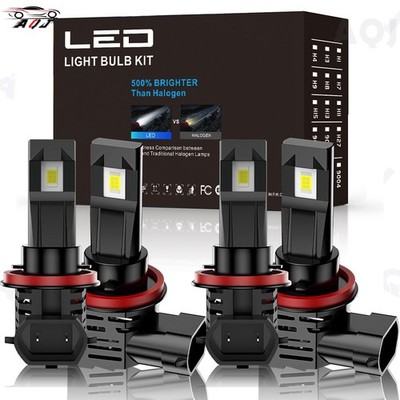 4X LED Headlight Hi/Lo Bulbs 6000K Super White For Buick Verano 2012-2017