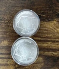 Lot of 2- Buffalo  0.999 Fine Silver Rounds 1 Troy oz. Each