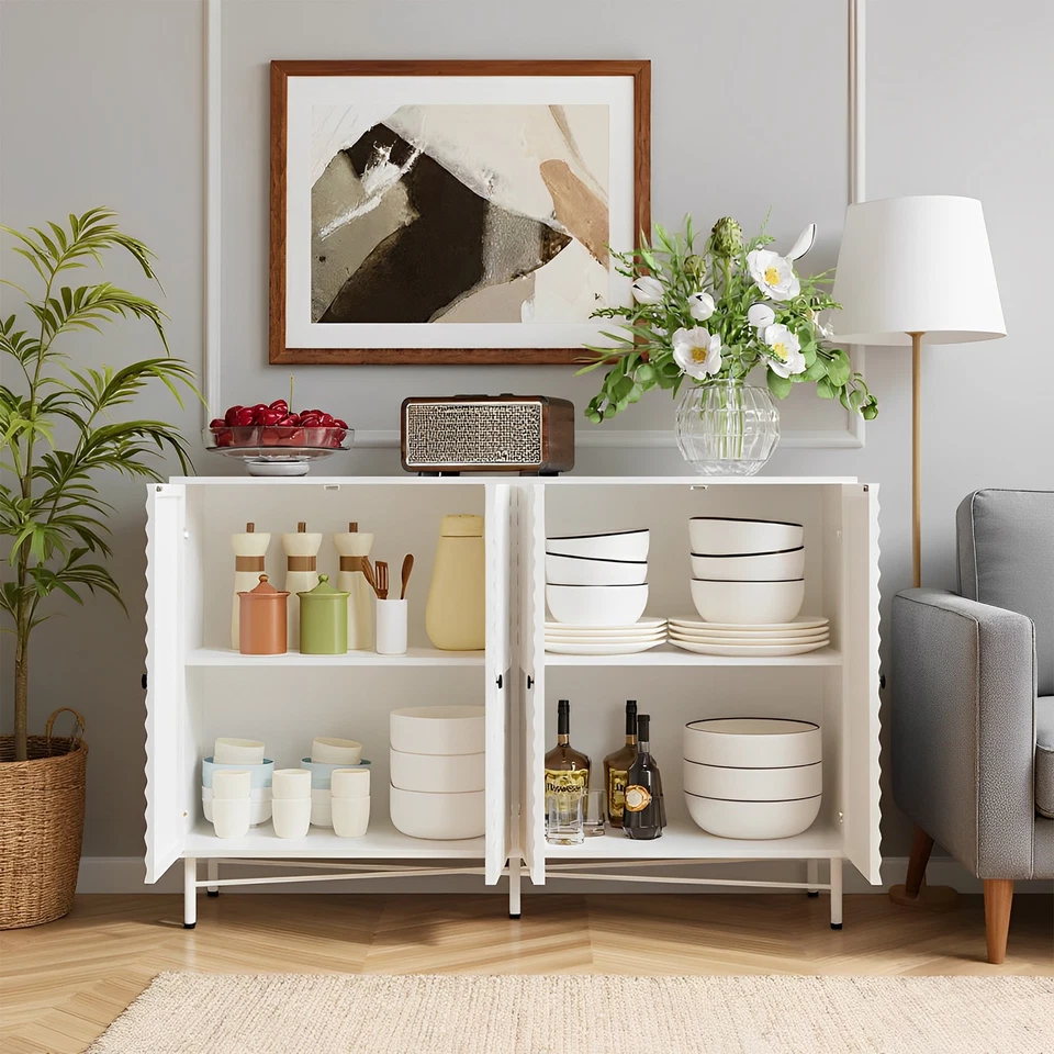 Armario Despensa Cocina con Estantes Ajustables Aparador Buffet Armarios Almacenamiento🌟 Foto 3 de 4