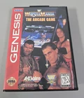 X-49 VINTAGE ORIGINAL SEGA GENESIS GAME WRESTLE MANIA THE ARCADE GAME W/ BOX