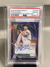 🔥 2024 Bowman Draft Ryan Sloan 1st Purple Auto /250 PSA 10 Gem Mint Rookie 🔥