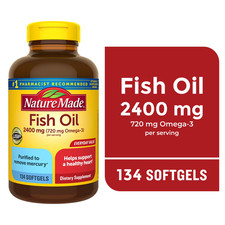 Fish Oil 2400Mg per Serving Softgels, Omega 3 Fish Oil Supplements, 134 Count