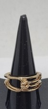 Gold Tone Knot Design Costume Ring Size P.