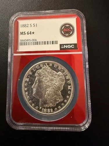1882 S Morgan Silver Dollar NGC MS-64 STAR*  No reserve