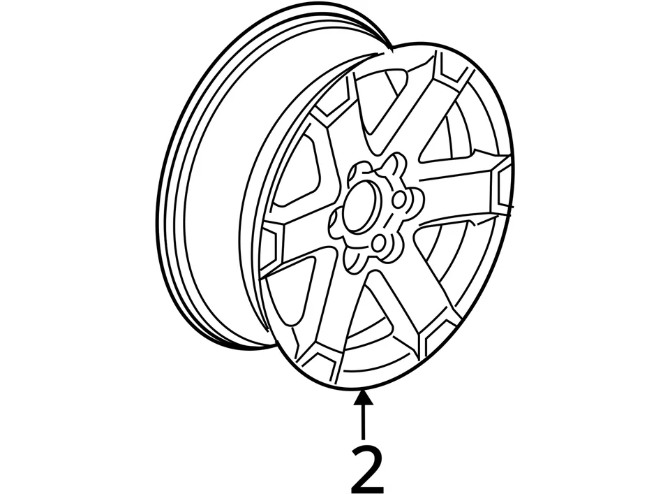 Wheel VIN J 11th Digit Limited 18x7-1/2 6 Spoke Fits 13-17 ACADIA 2740021 - Imagem 4 de 4