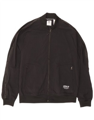 Adidas Herren Graphic Bomberjacke UK 38 Medium Schwarz Nylon BN12
