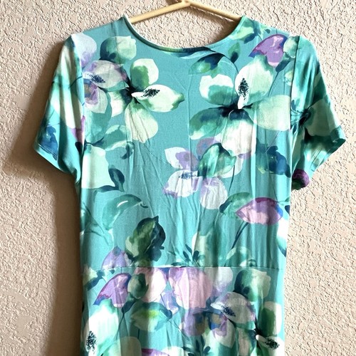 Soft Surroundings Damen XS Savoir Kleid blau flieder Amaryllis Blumen Fee - Bild 4 von 8