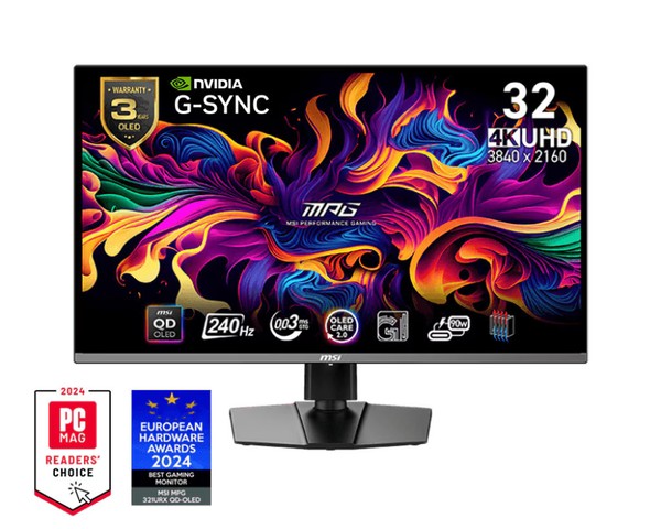 MSI MPG 321URXDE QD-OLED 32 Zoll 4K (Uhd) QD-OLED Panel 16:9 240 Hz Gaming Mo...-image