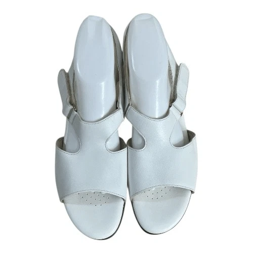 SAS Suntimer Heel Strap Sandal Size 12 N Summer Shoes Flats White Black Sole - Image 4 of 4